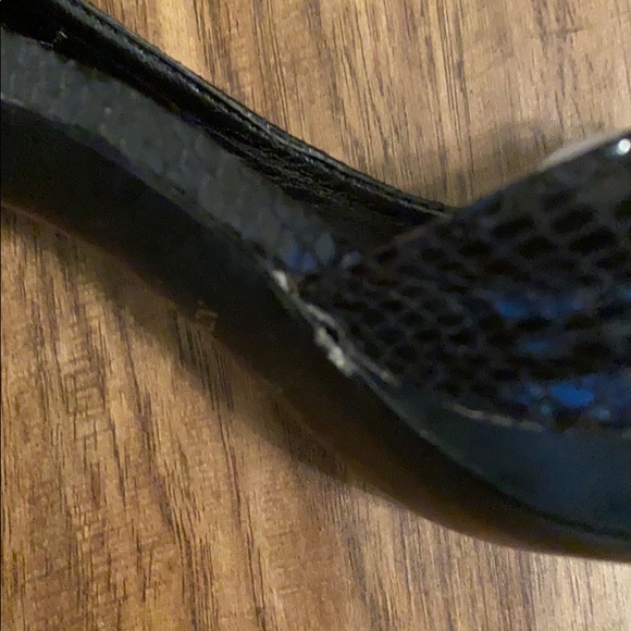Nine West snake skin open toe pump size 10M - Picture 5 of 10